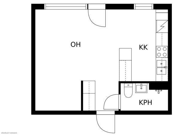 1h + kk + alkovi  Naantali - photo 3