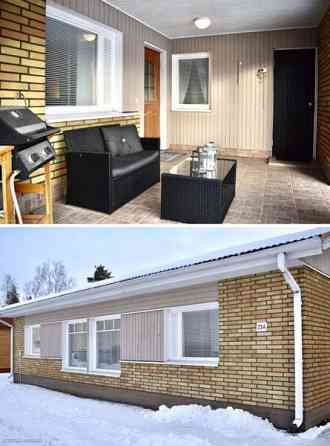 3mh+olohuone+avokeittiö+takkahuone+sauna+kph+wc+au  Kaskinen