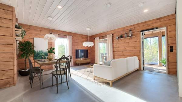 2h + avok. (50mВІ) + lasitettu terassi (22,5mВІ)  Глебычево - изображение 4