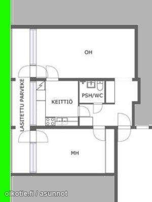 2h + k + kh + et + lasitettu parveke + AUTOTALLI m  Jaemsae - valokuva 2