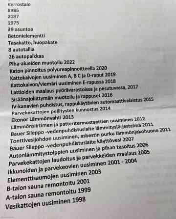 3h, k, WC/kh, vh, p  Suonenjoki