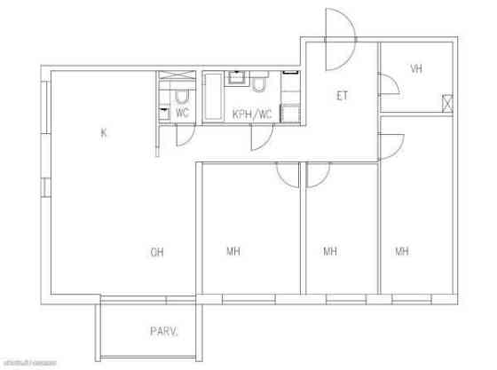 4h + avok + kph/wc + wc + vh + parveke  Espoo