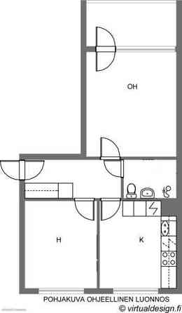 2h + keittiö ja lasitettu parveke  Raahe