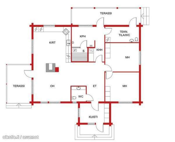 avok + oh, 2 mh, wc, s, ph, khh/pukeutumistila, te  Kuopio – foto 3