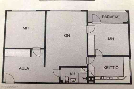 3h + k + ph+lasitettu parveke  Glebychevo