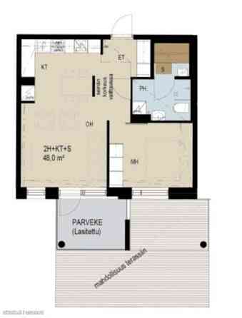 2h + kt + s + iso terassi  Сейняйоки