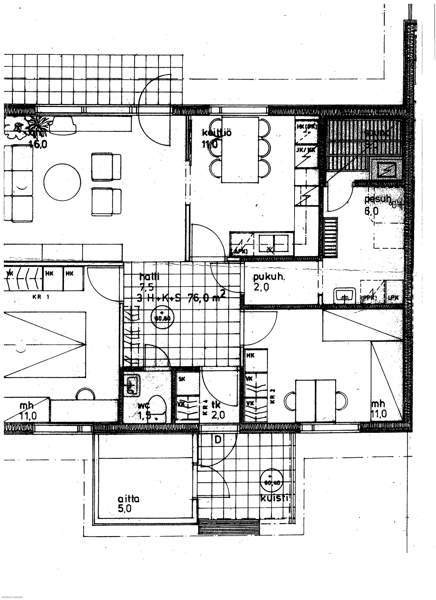 3h + k + s +ph + autotalli  Lappeenranta - valokuva 3