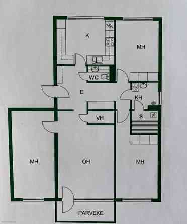 3mh + tilava oh + k + s + erillinen wc + lasitettu  Hyvinkää