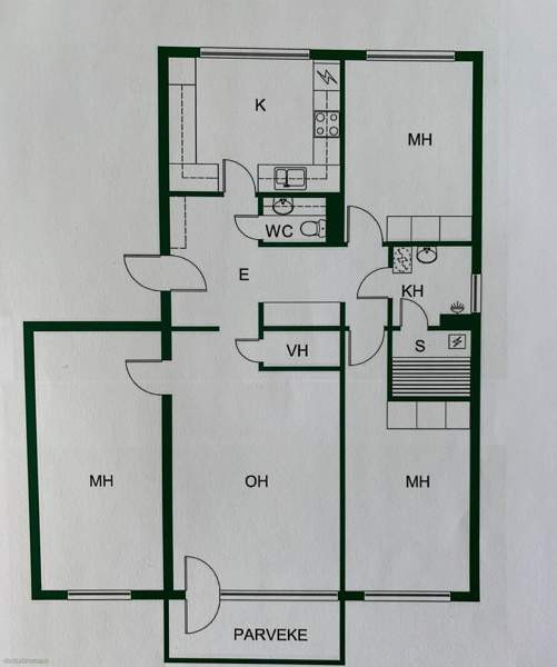 3mh + tilava oh + k + s + erillinen wc + lasitettu  Hyvinkää - valokuva 2