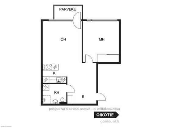 2h + avok + parveke  Helsinki