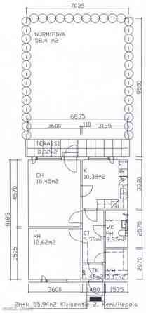11 kpl 55m2 kaksioita ja sauna/talopesula ulkorake  Kemin