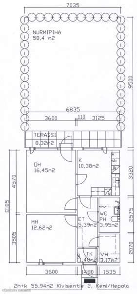 11 kpl 55m2 kaksioita ja sauna/talopesula ulkorake  Kemin – foto 1