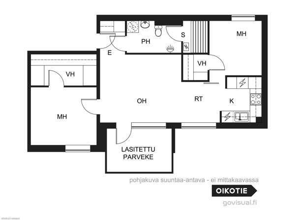 3h + k + 2  v h + wc + k h + s + terassi  Jyvaeskylae - photo 1