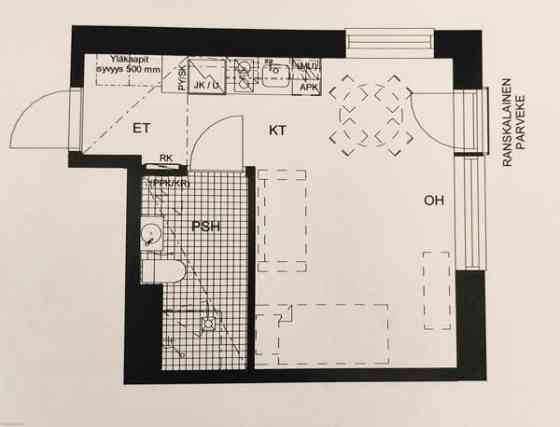 1h + avok + ranskalainen parveke  Vantaa
