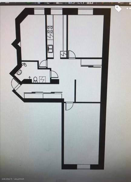 3 h, halli, keittiö, kylpyhuone  Helsinki - изображение 3