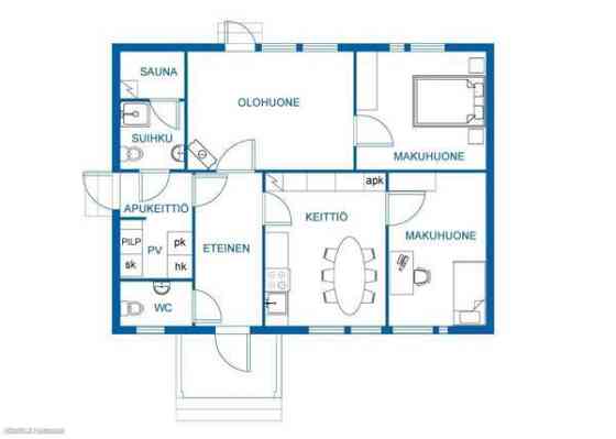 3h + keittiö + sauna + oma iso piha / tontti  Orimattila