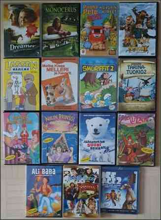 14 kpl lastenelokuva dvd:eitä 1.5e/kpl tai all 15e Kouvola