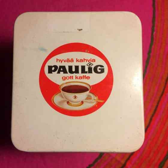 Retro Paulig Paula peltipurkki Helsinki