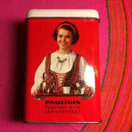 Retro Paulig Paula peltipurkki Helsinki