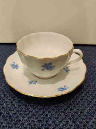 Arabia Sininen ruusu -kupit ja tassit 14 kpl Nousiainen