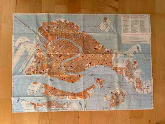 Venice - Venetsia vintage kartta ja opas ( 1976 ) Helsinki