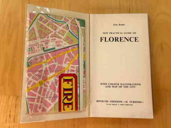 Florence - Firenze vintage kartta ja opas ( 1978 ) Helsinki