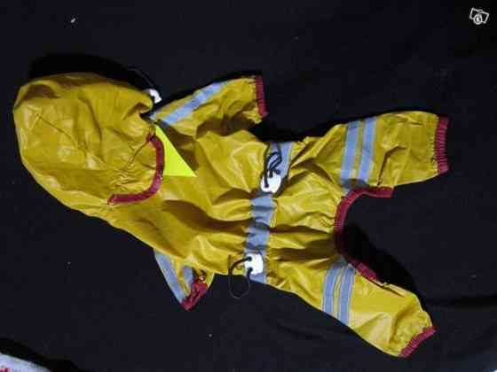 Pienen koiran vaatteita:Juhlamekko ja sadeasu Вантаа