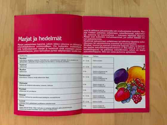 Pakastajan päiväkirja ja pakastus esitteitä Helsinki