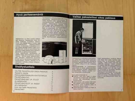 Pakastajan päiväkirja ja pakastus esitteitä Helsinki