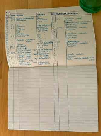 Pakastajan päiväkirja ja pakastus esitteitä Helsinki