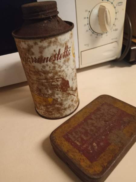 Vanha JARRUNESTE Pullo ja Havanna Pelti Rasia Merikarvia – foto 1