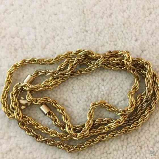 Kullanvärinen kierteinen ketju, pituus 80 cm Keuruu