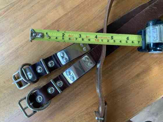 Käyttämätön kaulapanta (4mm paksu ruskea nahka) Tuusula