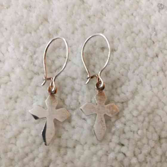 Hopeiset risti korvakorut Keuruu