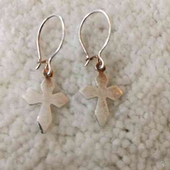 Hopeiset risti korvakorut Keuruu