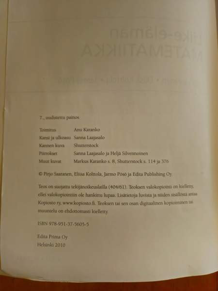 Liike-elämän matematiikka Vantaa - valokuva 2