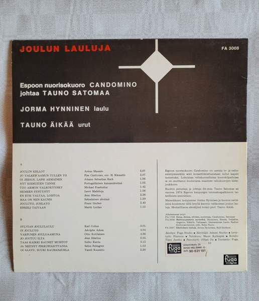 Vinyyli LP Espoon nuorisokuoro Candomino Helsinki - photo 2