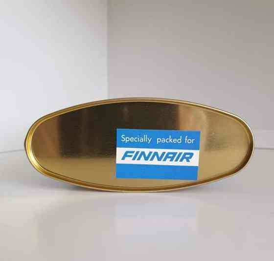 Finnair keräily Ritmeester peltirasia / sikarilaatikko Helsinki