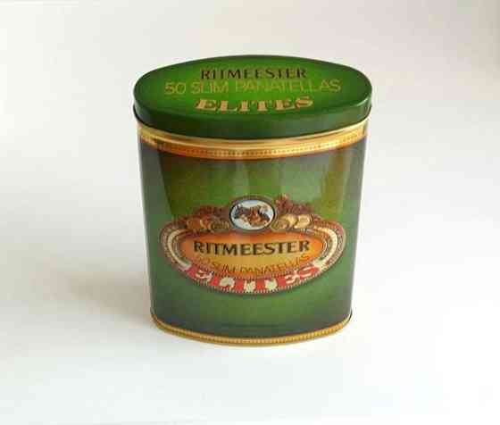 Finnair keräily Ritmeester peltirasia / sikarilaatikko Helsinki