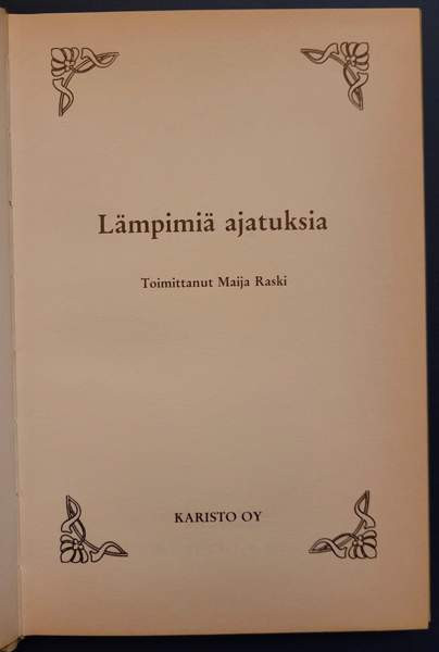 Lämpimiä ajatuksia / toim. Maija Raski Helsinki - valokuva 3