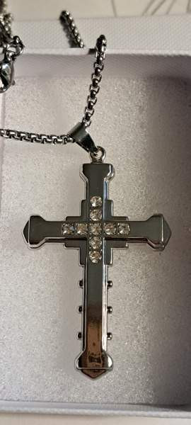 Teräsketju n.60cm ja risti n.5cm Varkaus - photo 1