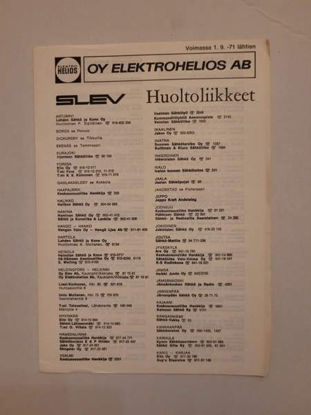 SLEV -lieden käyttöohje 1970-luvulta Helsinki - valokuva 5