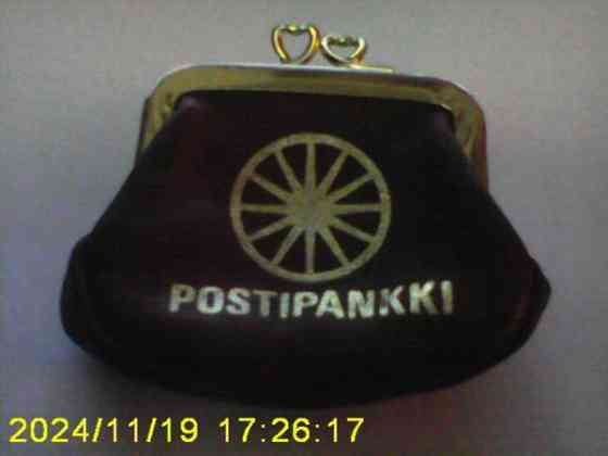 Postipankin possu-avaimenperä ja pieni nahkakukkaro Helsinki