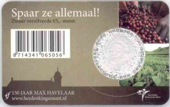 Netherland 5 Euro CC 2010 Max Havelaar in Coincard Ylivieska