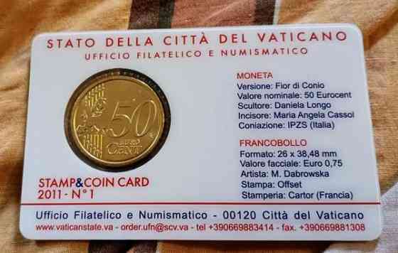Vatikaani 2011  50c + postimerkki kortti Ylivieska