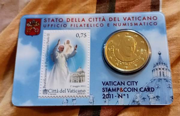Vatikaani 2011  50c + postimerkki kortti Ylivieska - изображение 1