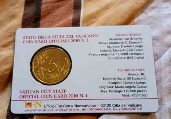 Vatikaani 2010 50c coin card Ylivieska