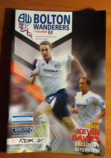 Bolton Wanderers v Fulham 26.2.2006 otelujulkaisu Lappeenranta - photo 1
