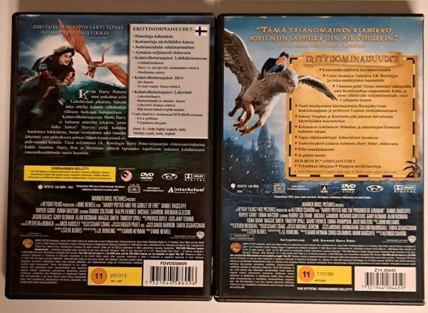 Harry Potter ja AZKABANIN VANKI DVD, Harry Potter  ja LIEKEHTIVÄ PIKARI DVD Kouvola - valokuva 2