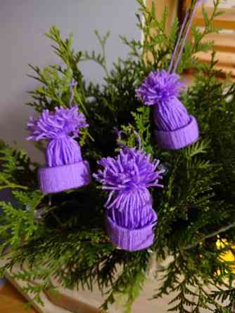 Joulukoriste / kuusen koriste pipo vaaleanvioletti Raasepori